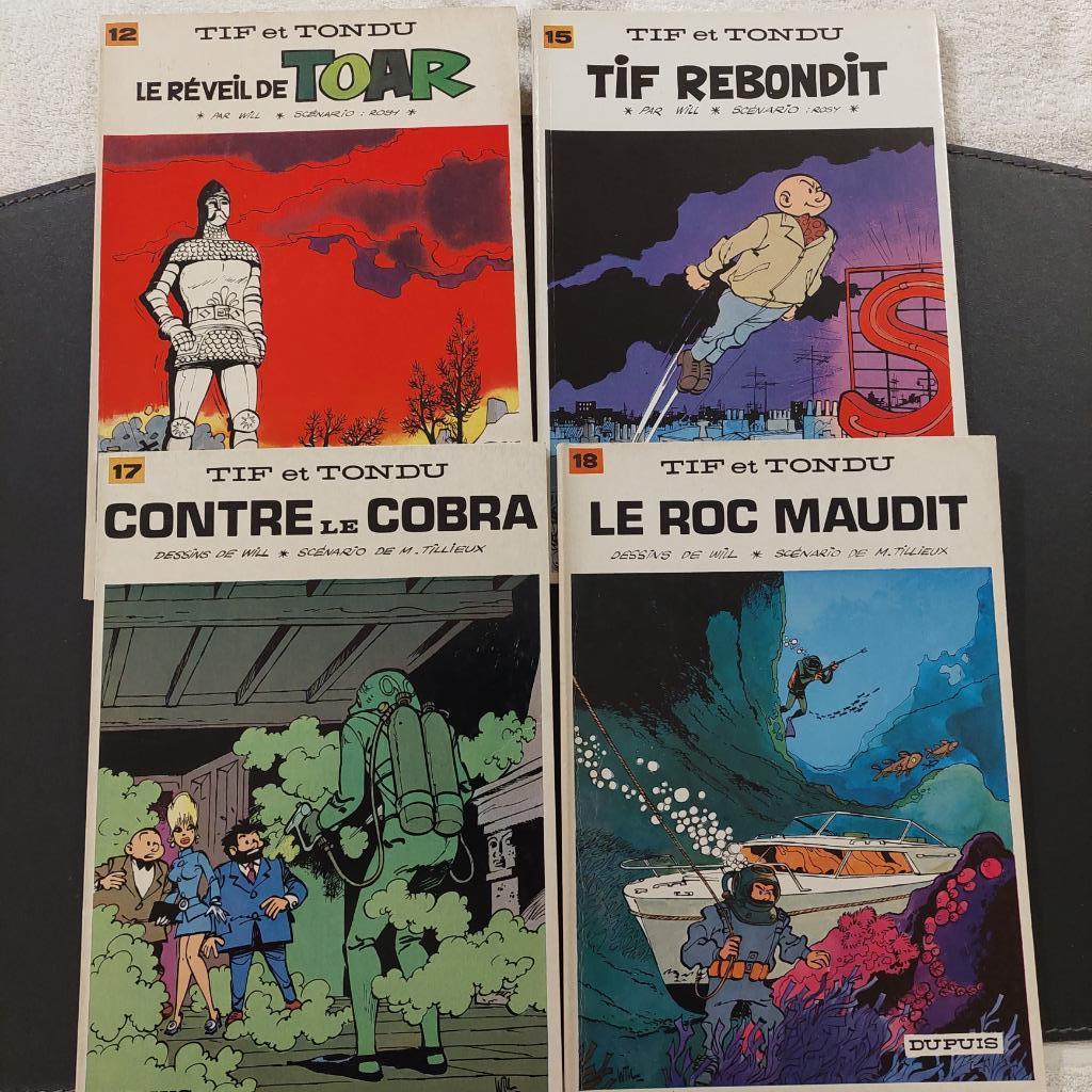 Tif et Tondu tomes 12 , 15 , 17 , 18 - 7 eur pce lot 25 eur, Enlèvement ou Envoi, Utilisé