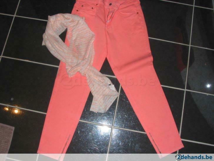 nieuw turnover broek/sjaal maat: 38, Kleding | Dames, Maat 38/40 (M), Nieuw, Oranje, Driekwart