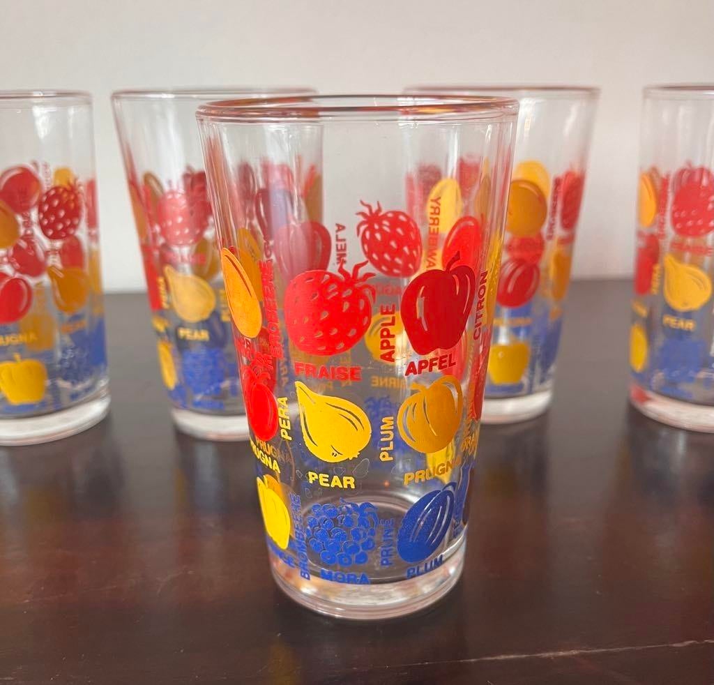 RETRO ITALIAANSE GLAZEN, Verzamelen, Glas en Drinkglazen, Ophalen of Verzenden, Zo goed als nieuw