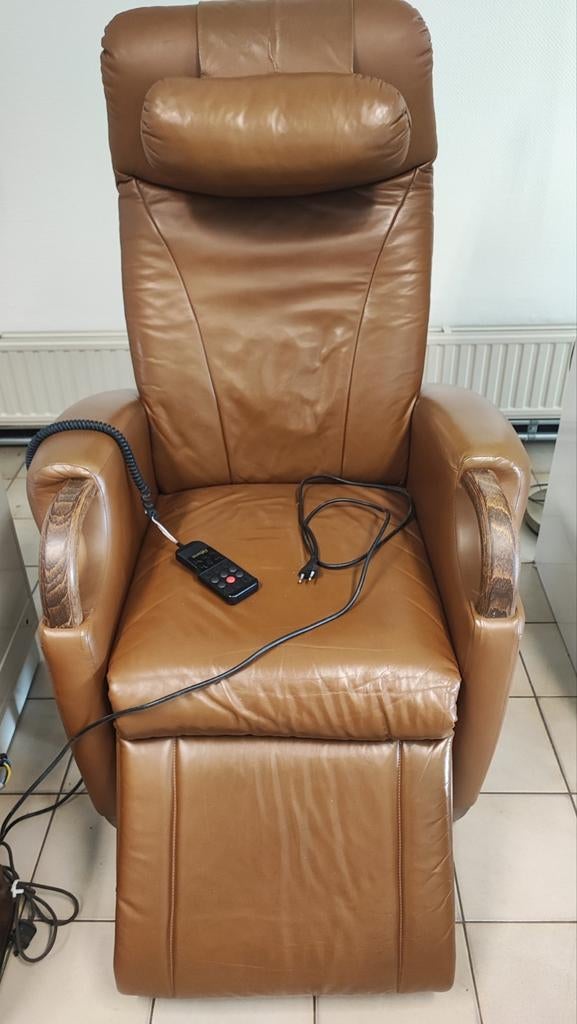 Relax zetel GRATIS bruin, Huis en Inrichting, Ophalen, Gebruikt, 125 tot 150 cm, Leer