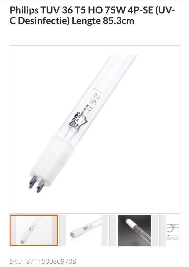UV Vijverlampen Phillips TUV35 T5 75W, Ophalen, Nieuw, Vijverfilter