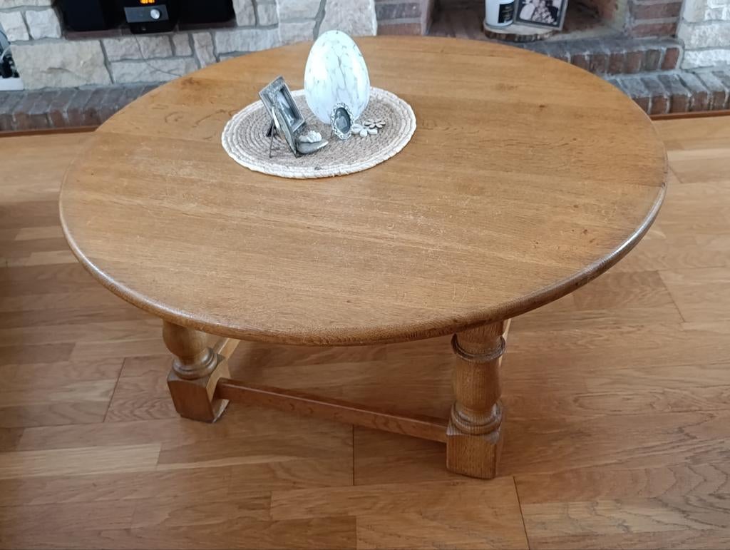 Table basse entièrement en chêne 110 cm, Enlèvement