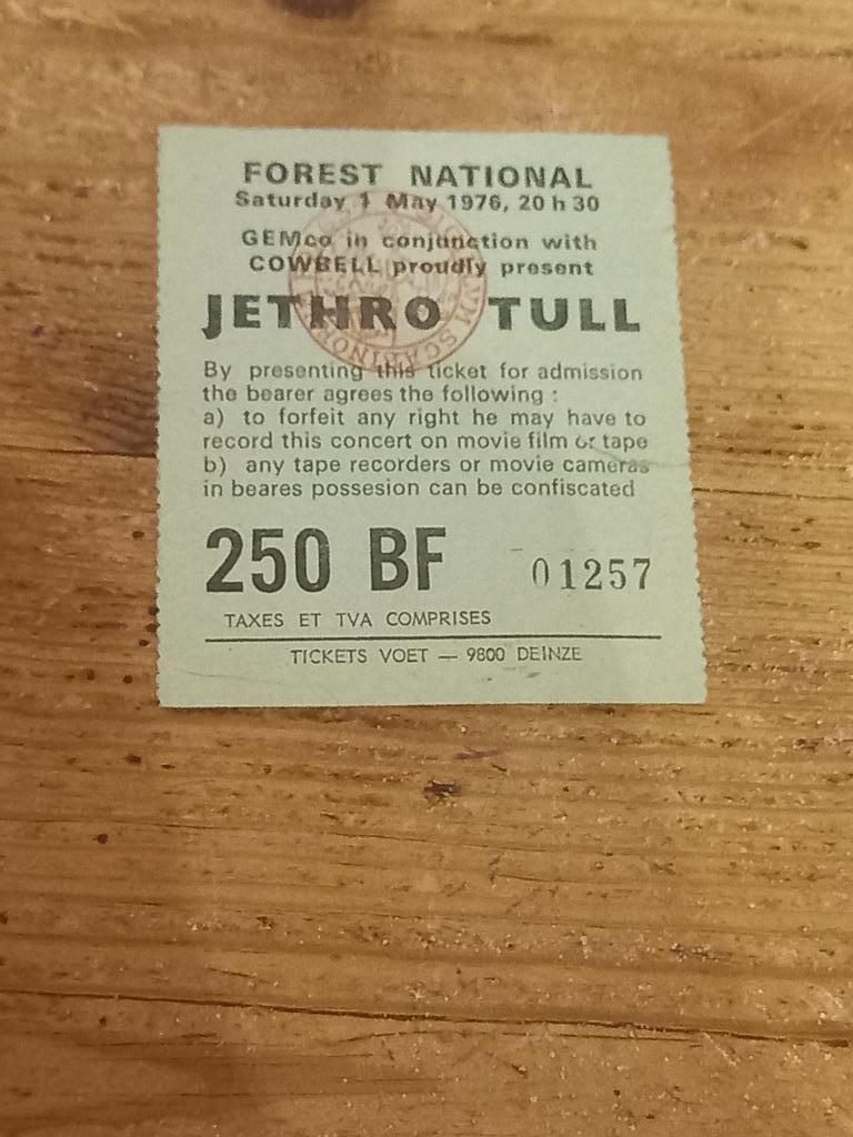 Ticket van Jethro Tull, Tickets & Billets, Concerts | Rock & Metal, Une personne, Mai, Rock of Poprock