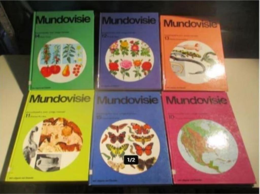 11 vintage boeken - Mundovisie - Encyclopedie voor de jeugd, Boeken, Encyclopedieën, Ophalen of Verzenden, Zo goed als nieuw, Complete serie