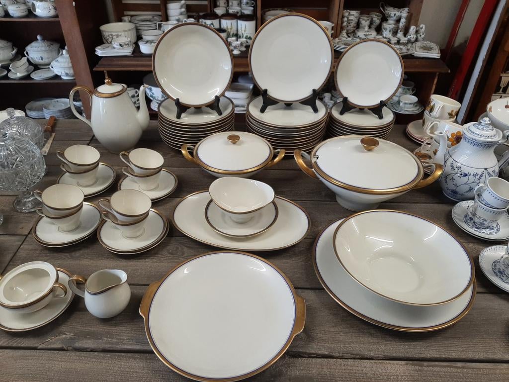 Service en porcelaine Dorure bleu Bavaria Edelstein 58 pc, Ophalen