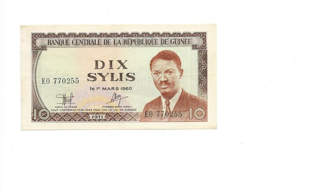Guinée, 10 Sylis 1971, XF., Timbres & Monnaies, Billets de banque | Afrique, Enlèvement ou Envoi, Guinée, Billets en vrac