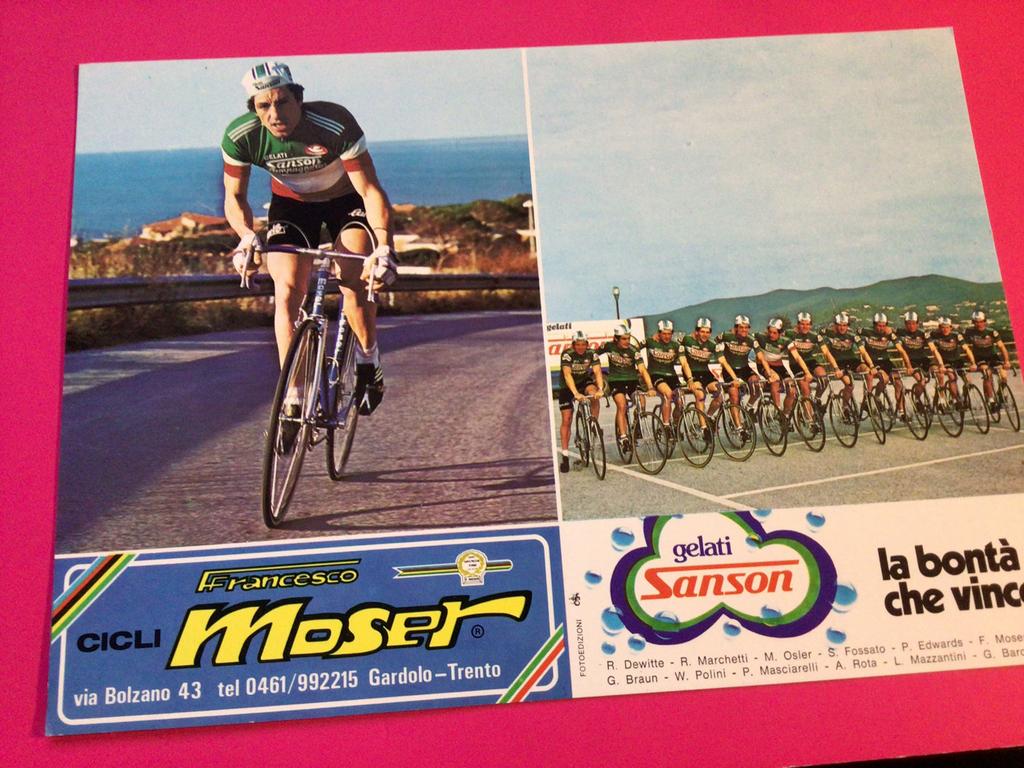 wielerkaart 1978 team sanson francesco moser, Ophalen of Verzenden, Zo goed als nieuw