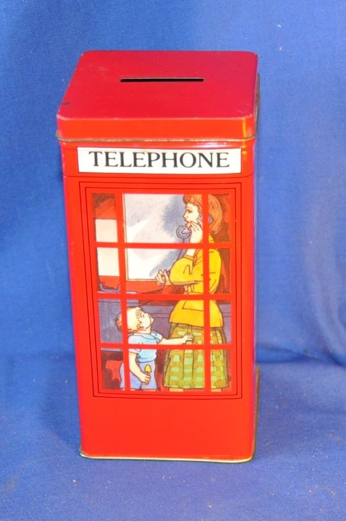 tirelire boite en fer cabine telephonique, Collections, Enlèvement ou Envoi, Utilisé, Autre
