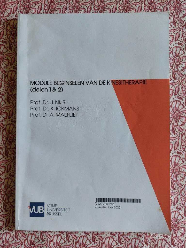 Blokwijzer Module beginselen van de kinesitherapie, Boeken, Studieboeken en Cursussen, Ophalen of Verzenden, Zo goed als nieuw