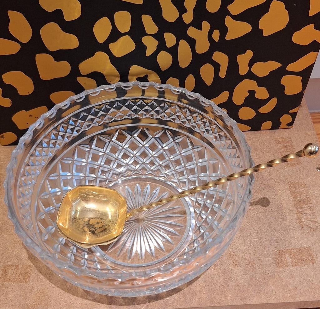 Heel mooie schaal goudkleurige goud kleurige lepel, Antiek en Kunst, Ophalen of Verzenden