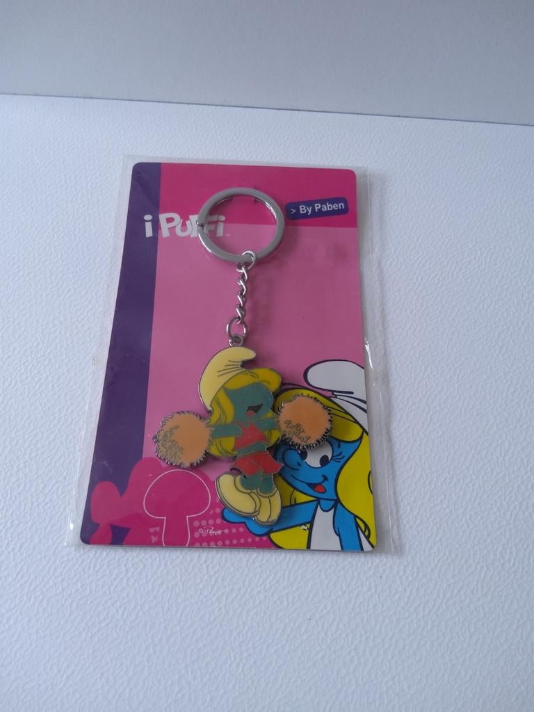Smurfin Pom Pom Sleutelhanger voor meisjes, Ophalen of Verzenden, Nieuw, Knuffel of Figuurtje