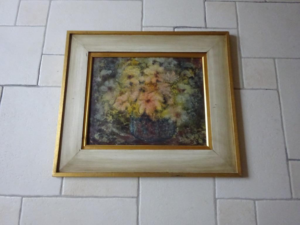 Renaat SAEY, olie op paneel, 40 x 50, Bloemen in een pot, Antiek en Kunst, Ophalen of Verzenden