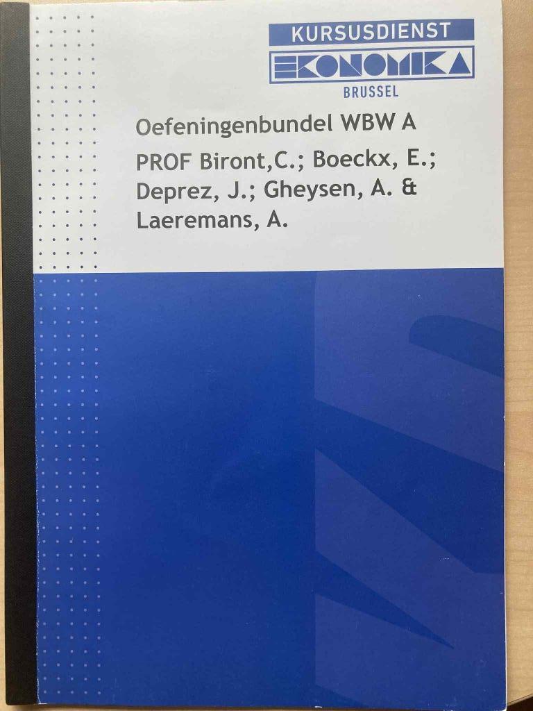 Ensemble d'exercices WBW : A&B, Enlèvement ou Envoi, Comme neuf, Enseignement supérieur