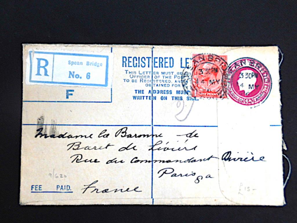 Royaume-Uni 1926 : Roi George V : Entier postal / Spean Brid, Enlèvement ou Envoi