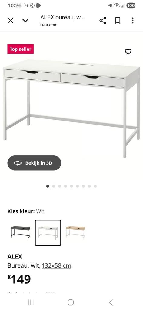 Tiener bureau, Huis en Inrichting, Ophalen, Zo goed als nieuw