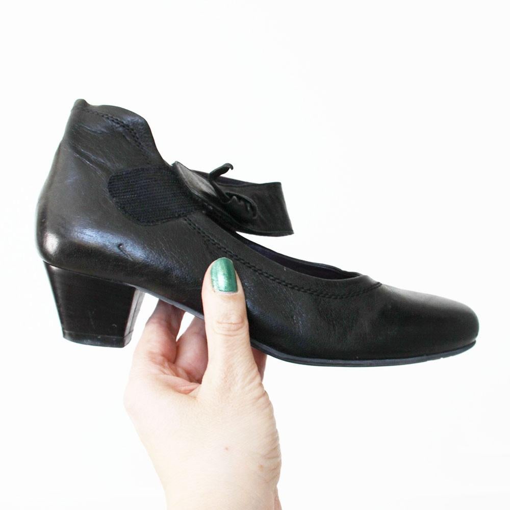 Escarpins Pocco Pazza en cuir -S14 (taille 5/38) €75, -, Pocco Pazza, Escarpins, Comme neuf, Noir