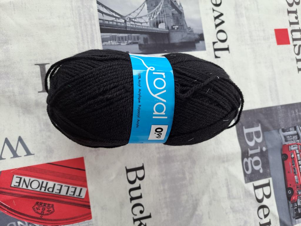 Pelote de laine noire, Hobby & Loisirs créatifs, Enlèvement ou Envoi, Neuf, Tricot, Laine ou Fils