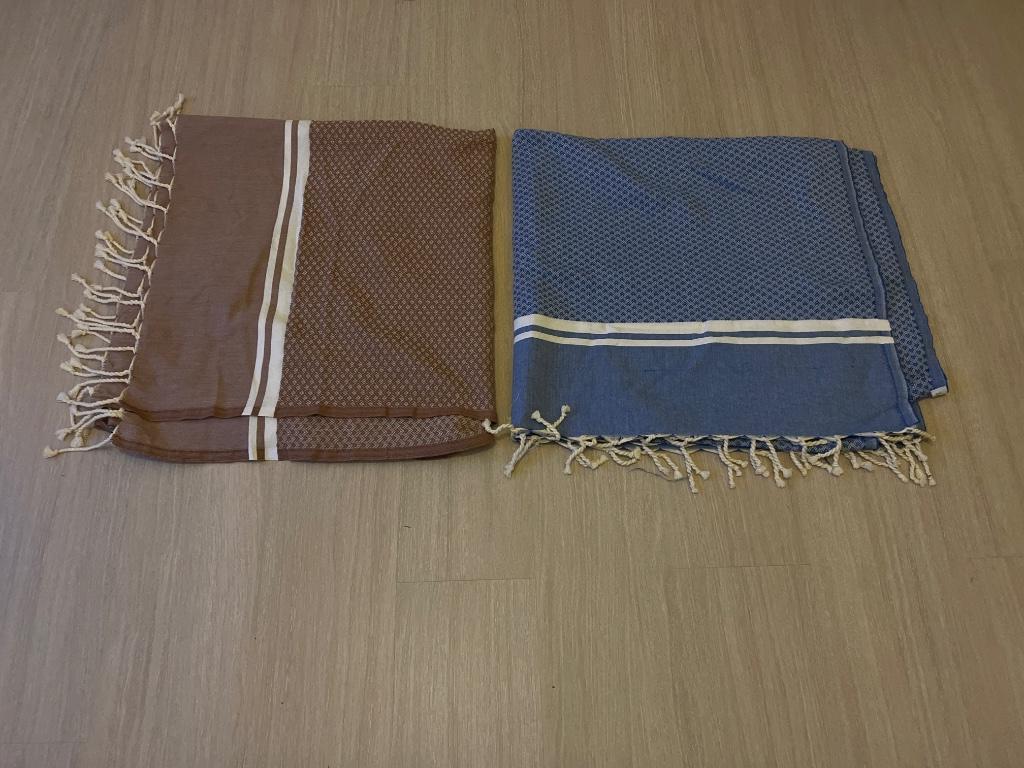 2 serviettes de hammam 190x95 cm - recto-verso, Enlèvement ou Envoi, Neuf