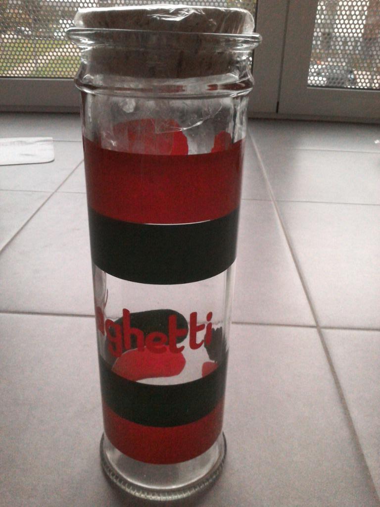 Glazen pot spaghetti. Nieuw, Huis en Inrichting, Glas of Glazen, Nieuw, Ophalen of Verzenden, Glas