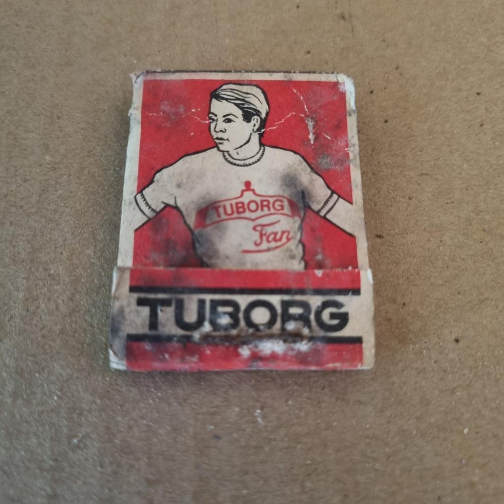 Pochette d'allumettes Tuborg (modèle 1), Enlèvement ou Envoi, Utilisé, Autres types, Autres marques