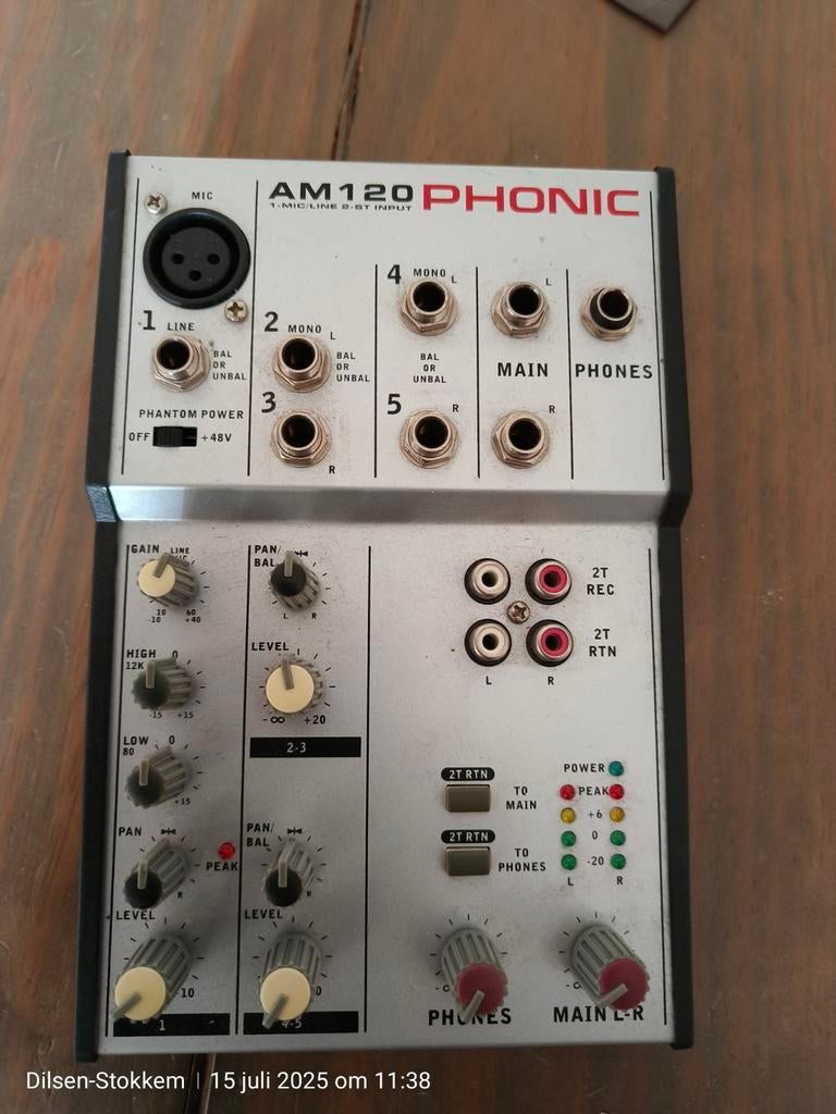 phonic am120 mengpaneel., Muziek en Instrumenten, Ophalen of Verzenden, Gebruikt