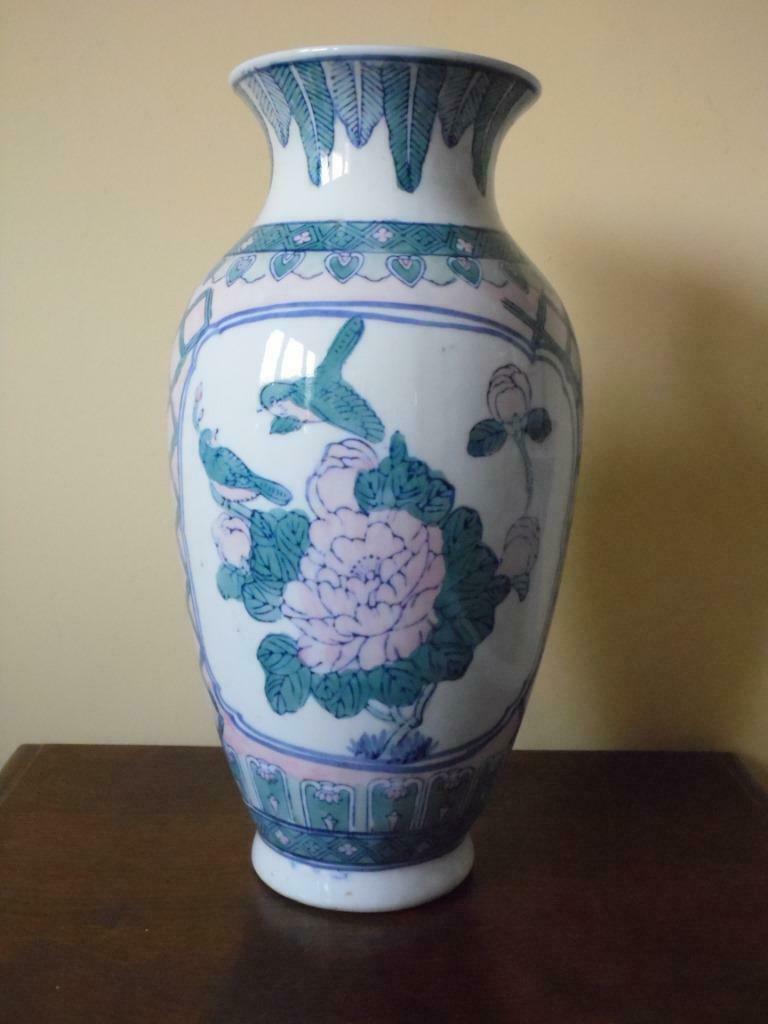 Vaas in blauw en roze, Ophalen