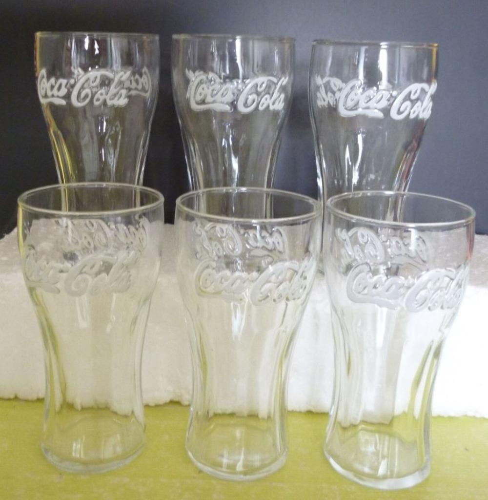 Oude originele Coca-Cola glazen, Ophalen, Nieuw, Glas of Glazen