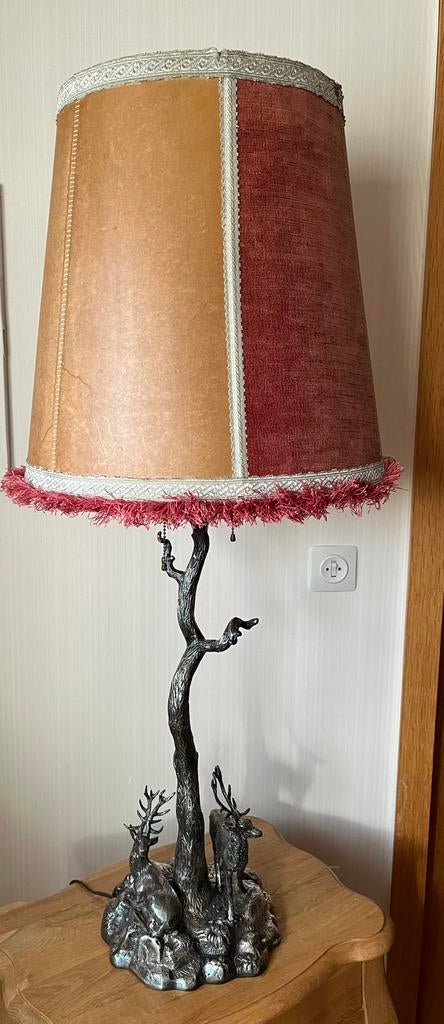 vintage lamp ( jachtmofief / 2 herten ), Enlèvement, Comme neuf