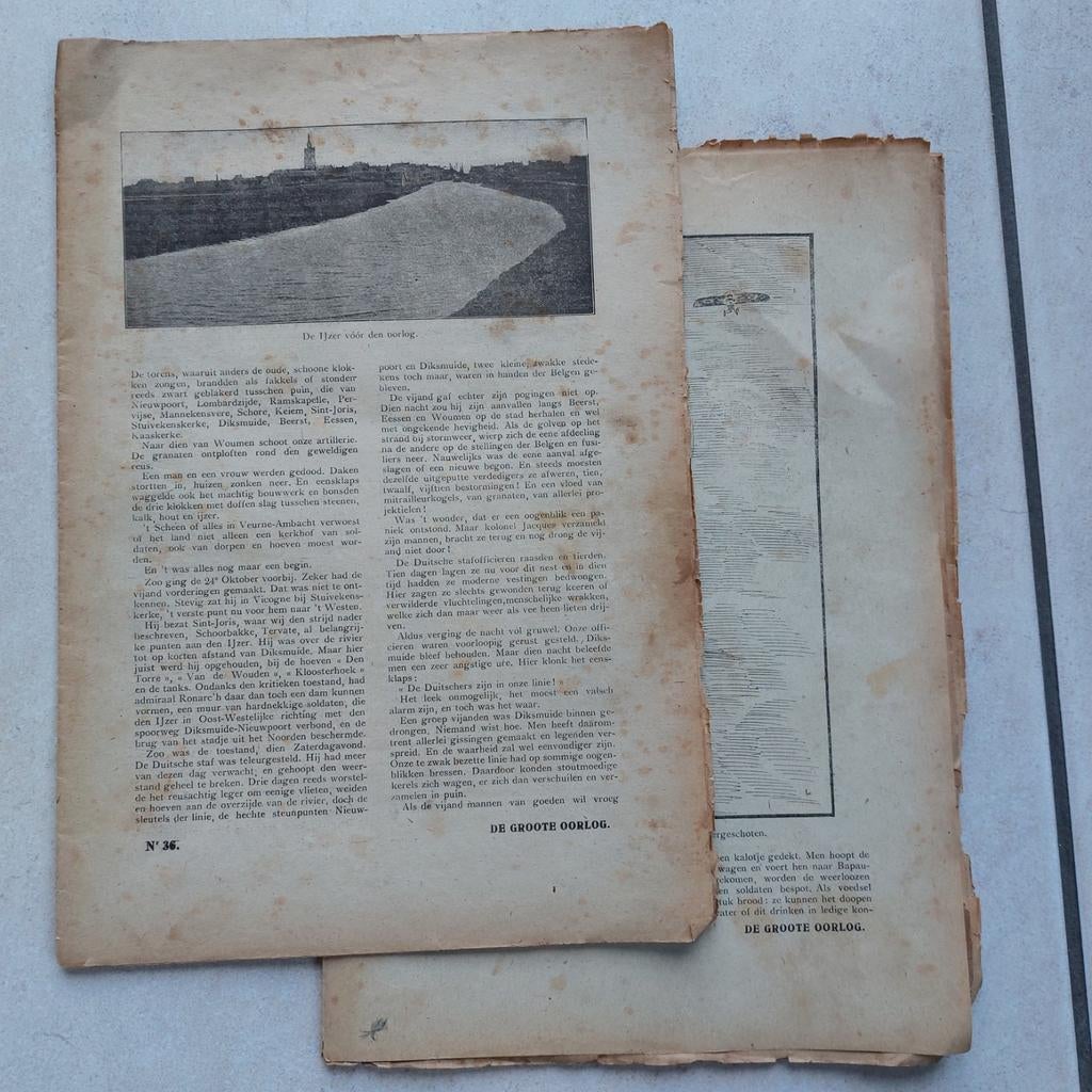 2 oude tijdschriften De Groote Oorlog nrs 36 en 37, Ophalen of Verzenden
