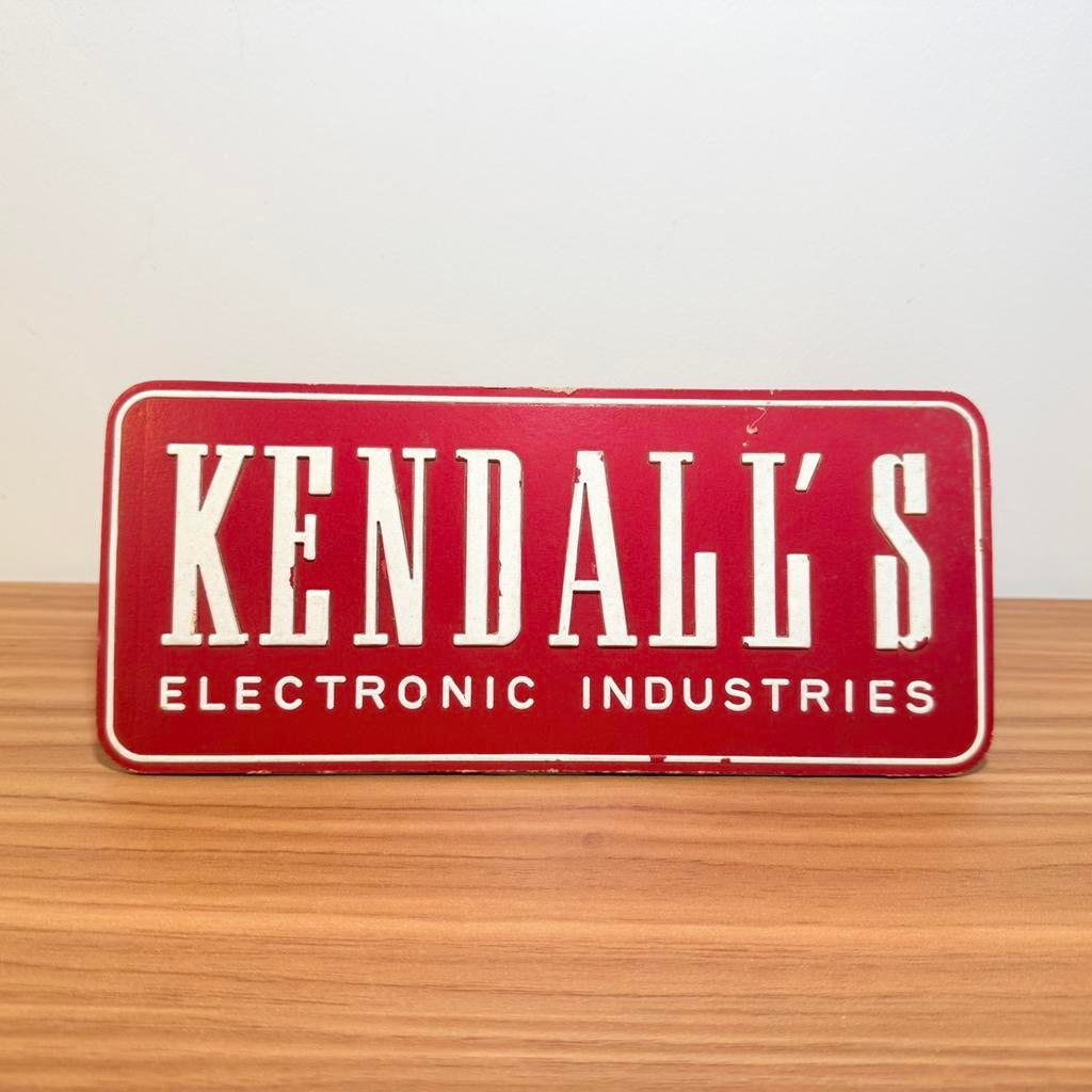 PANNEAU D'AFFICHAGE VINTAGE, RADIO ET TV, KENDALL'S ORIGINAL, Collections, Marques & Objets publicitaires, Utilisé, Panneau publicitaire
