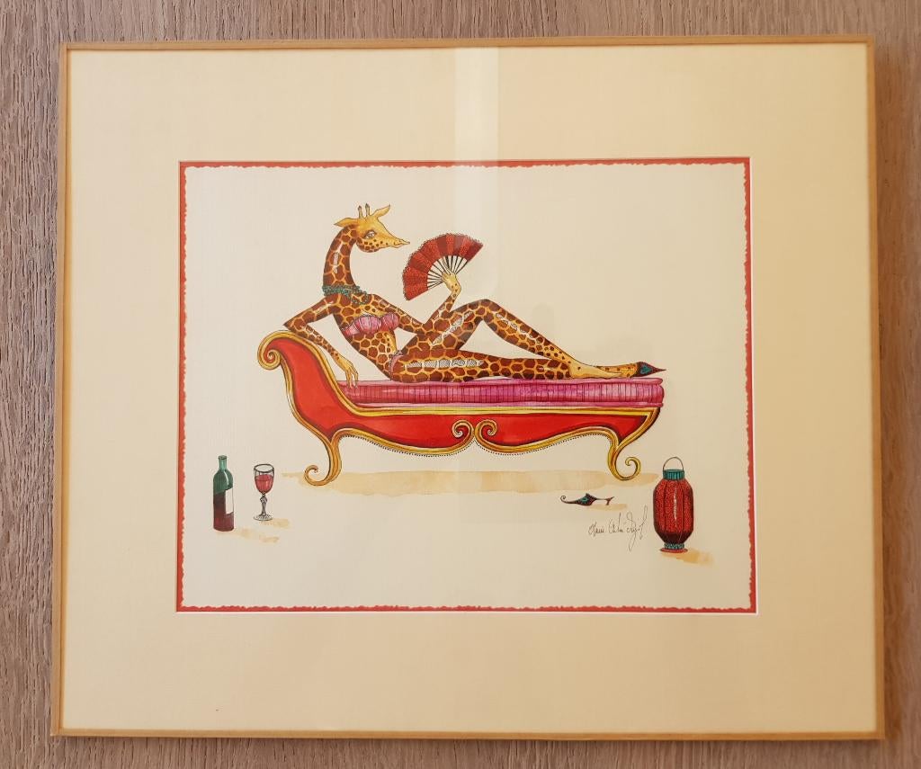 Striptease en Sofa , Marie-Chloé Pujol 2x gesigneerd 2 stuks, Enlèvement