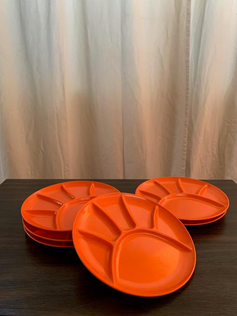 Set van 6 vintage CORALINE borden (NIEUW), Ophalen of Verzenden