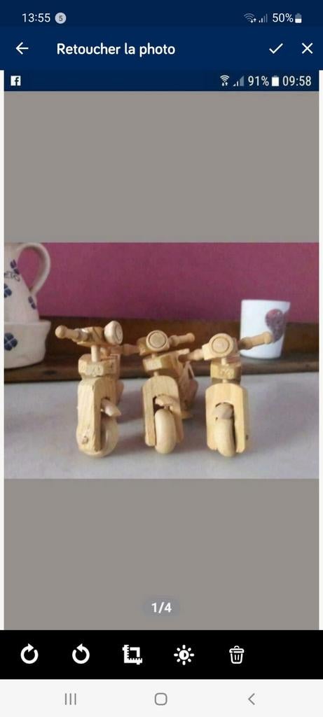 Moto/avion miniatures bois, Ophalen of Verzenden, Zo goed als nieuw
