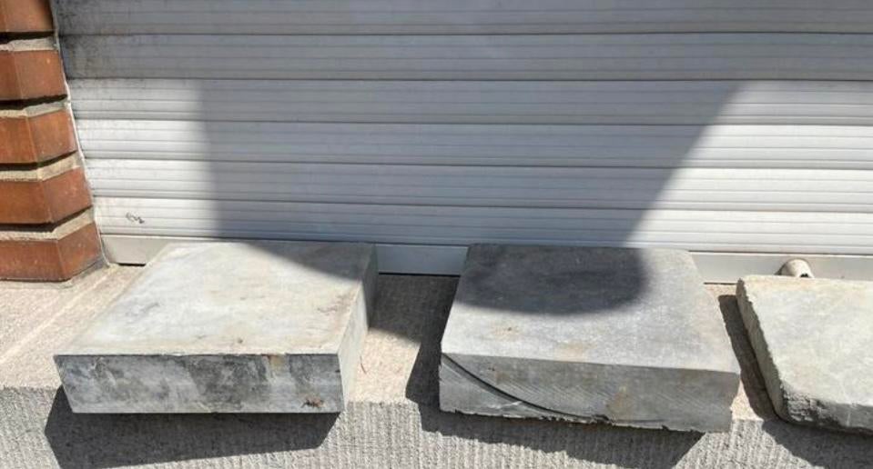Lot de dalles pierres bleues neuves, Jardin & Terrasse, Neuf, Autres types, Moins de 5 m², Enlèvement