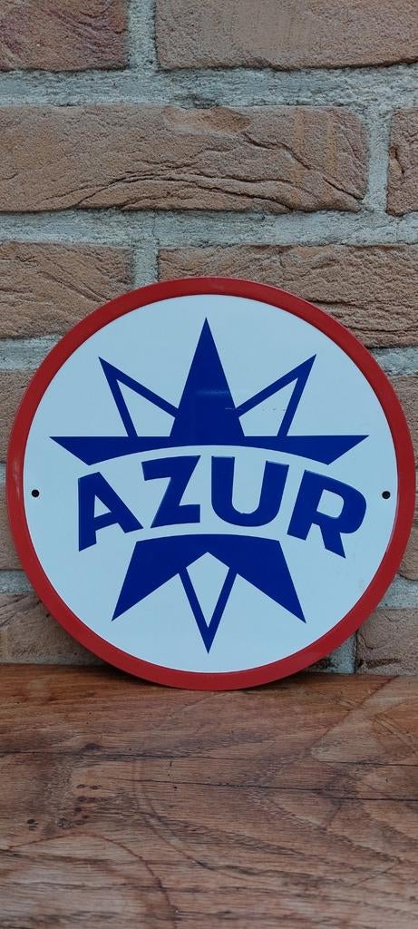 Reclamebord Azur auto olie, Verzamelen, Ophalen of Verzenden, Nieuw, Reclamebord