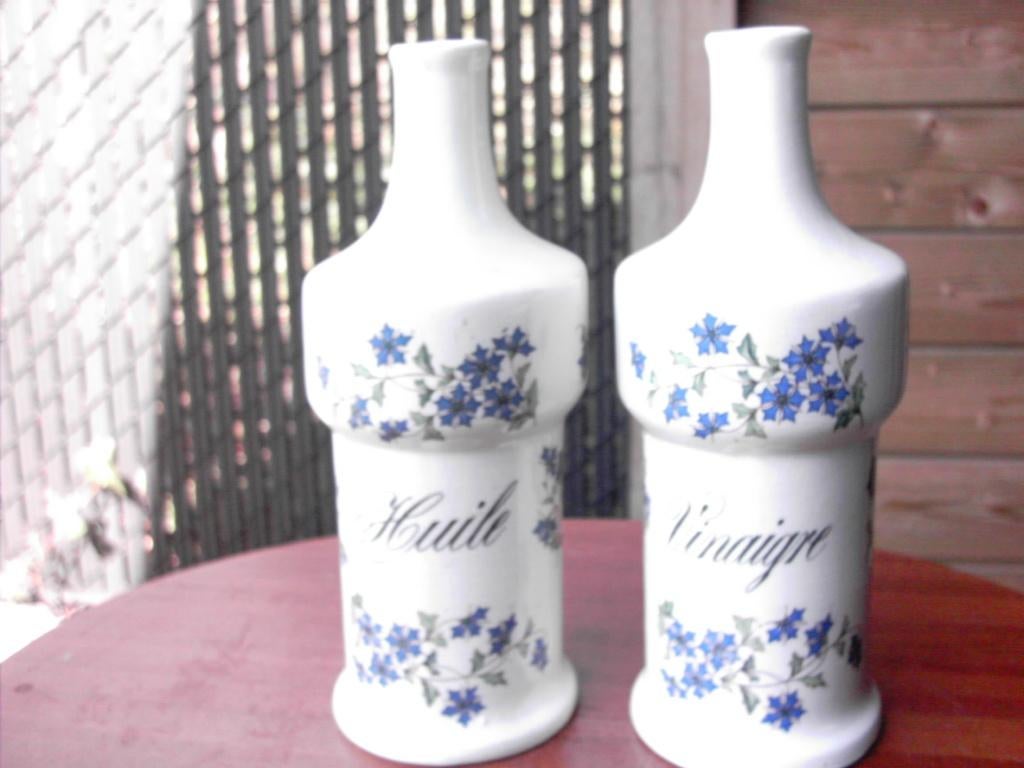 Bouteille d'huile et de vinaigre en céramique, Enlèvement ou Envoi