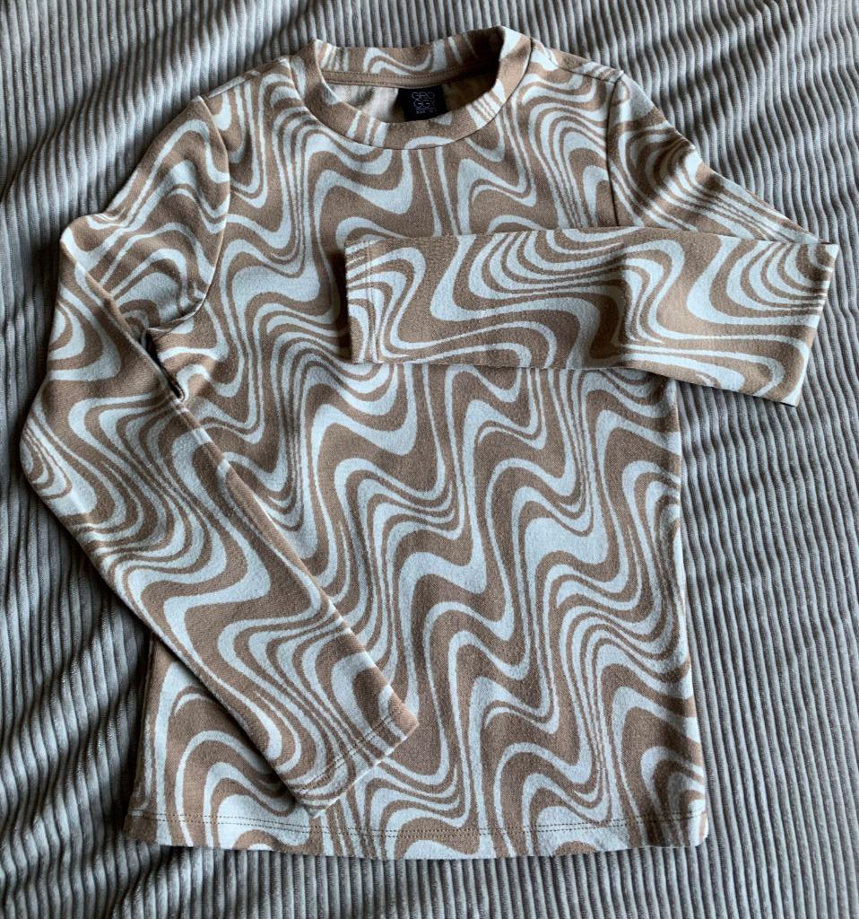 Longsleeve meisjes bruin/beige JBC maat XXS of 12 jaar, Enfants & Bébés, Vêtements enfant | Taille 152, Enlèvement ou Envoi, Chemise ou À manches longues