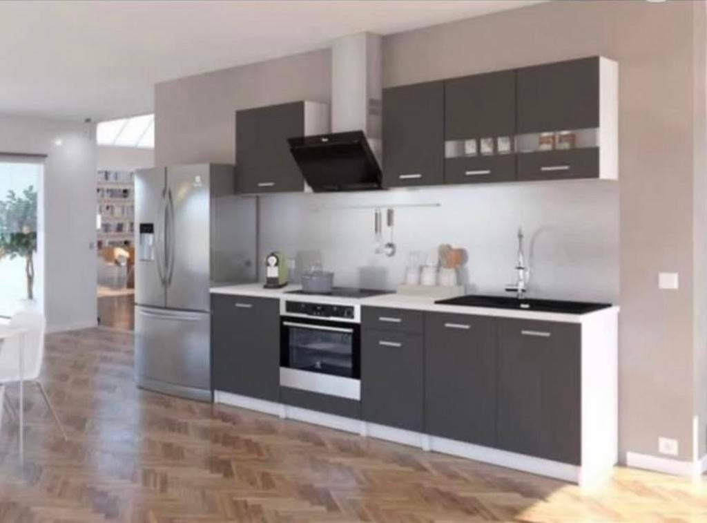 Cuisine neuve emballé 240cm anthracite lire descrption, Ophalen of Verzenden, Nieuw