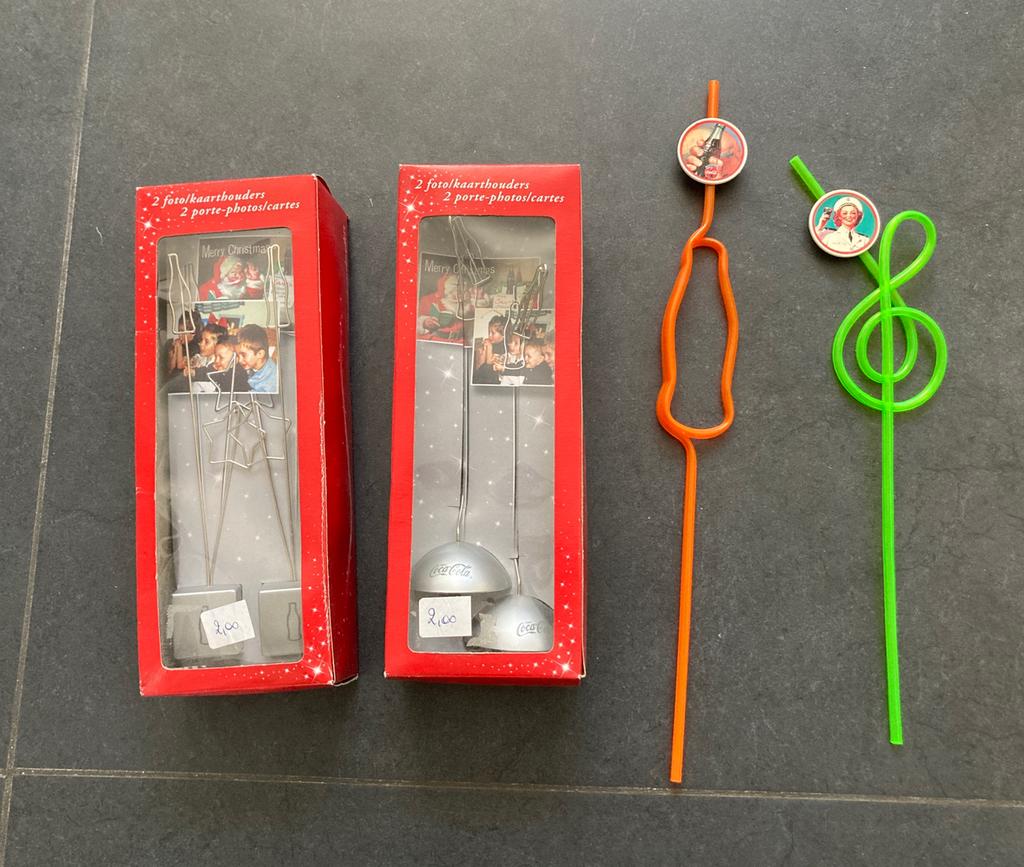 Coca-cola fotohouders en rietjes NIEUW, Ophalen of Verzenden, Nieuw