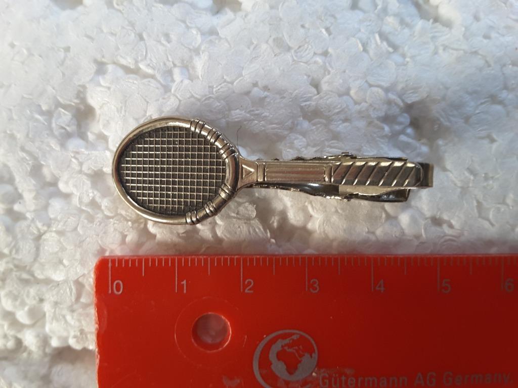 breloque métal argent 16 x 46 mm motif raquette tennis pince, Enlèvement ou Envoi, Neuf