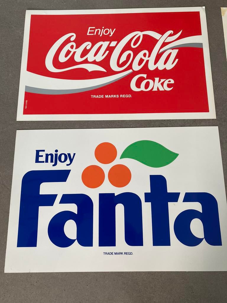 4 Stickers Coca-cola en Fanta, Enlèvement ou Envoi, Comme neuf