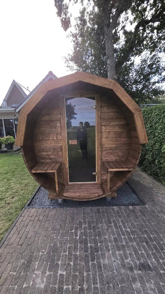 3M Barrel Sauna van Scandinavisch grenenhout, Sport en Fitness, Verzenden, Nieuw, Fins of Traditioneel, Complete sauna
