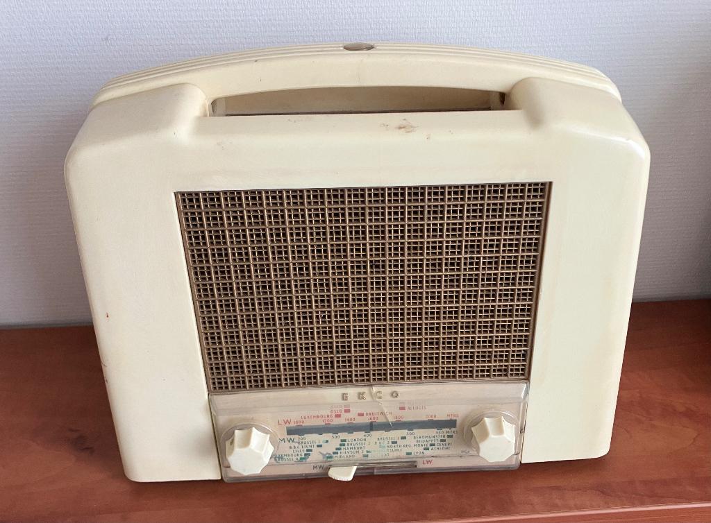 Vintage Ekco radio 1950, Enlèvement, Utilisé, Radio