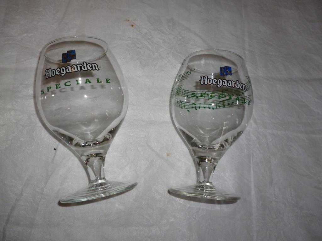 2 glazen drinkglas HOEGAARDEN SPECIALE bierglas verzameling, Ophalen of Verzenden, Nieuw, Bierglas