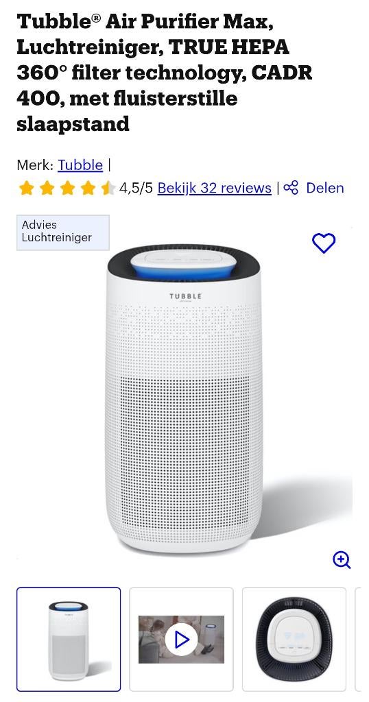 Air Purifier, Ophalen of Verzenden, Zo goed als nieuw, Luchtreiniger