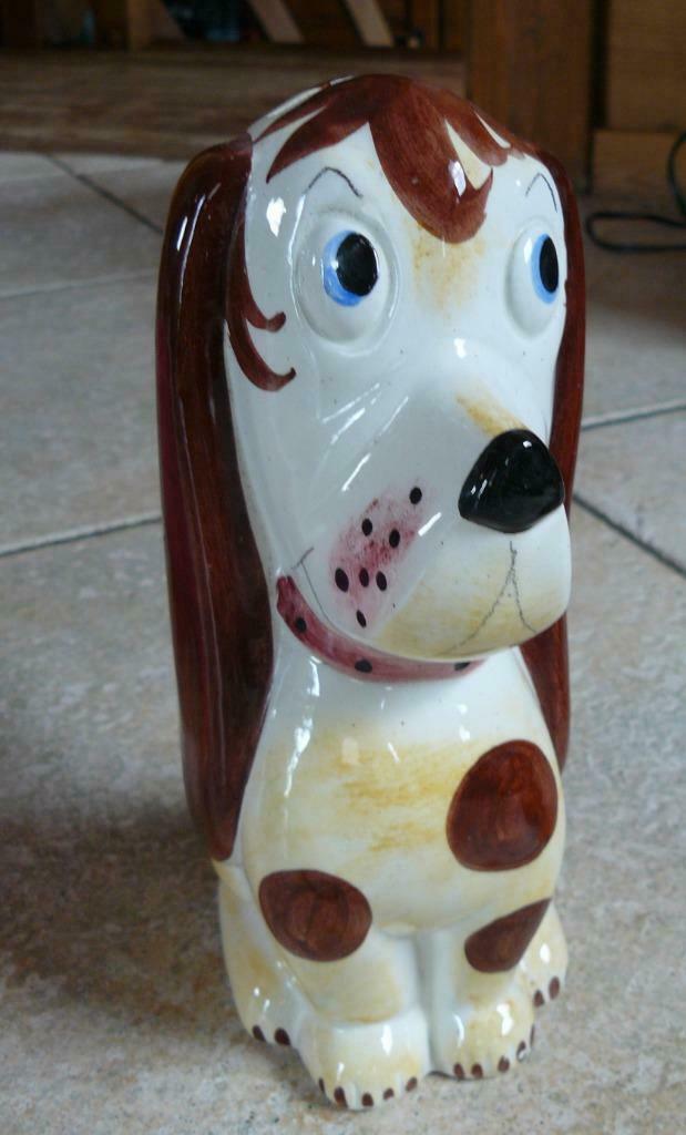 Tirelire enfant : Chien en faience 3,00€ et ourson assis 4,0, Enlèvement ou Envoi, Utilisé