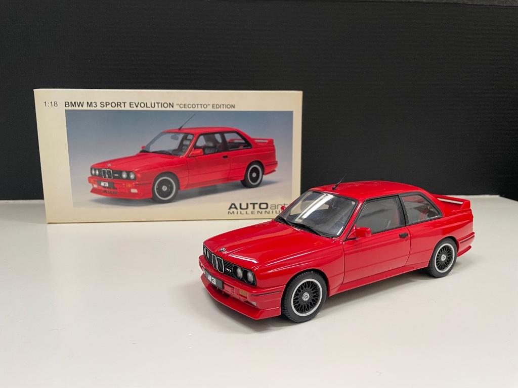 Autoart 1/18 Bmw m3 E30 cecotto edition sportevo, Ophalen, Zo goed als nieuw