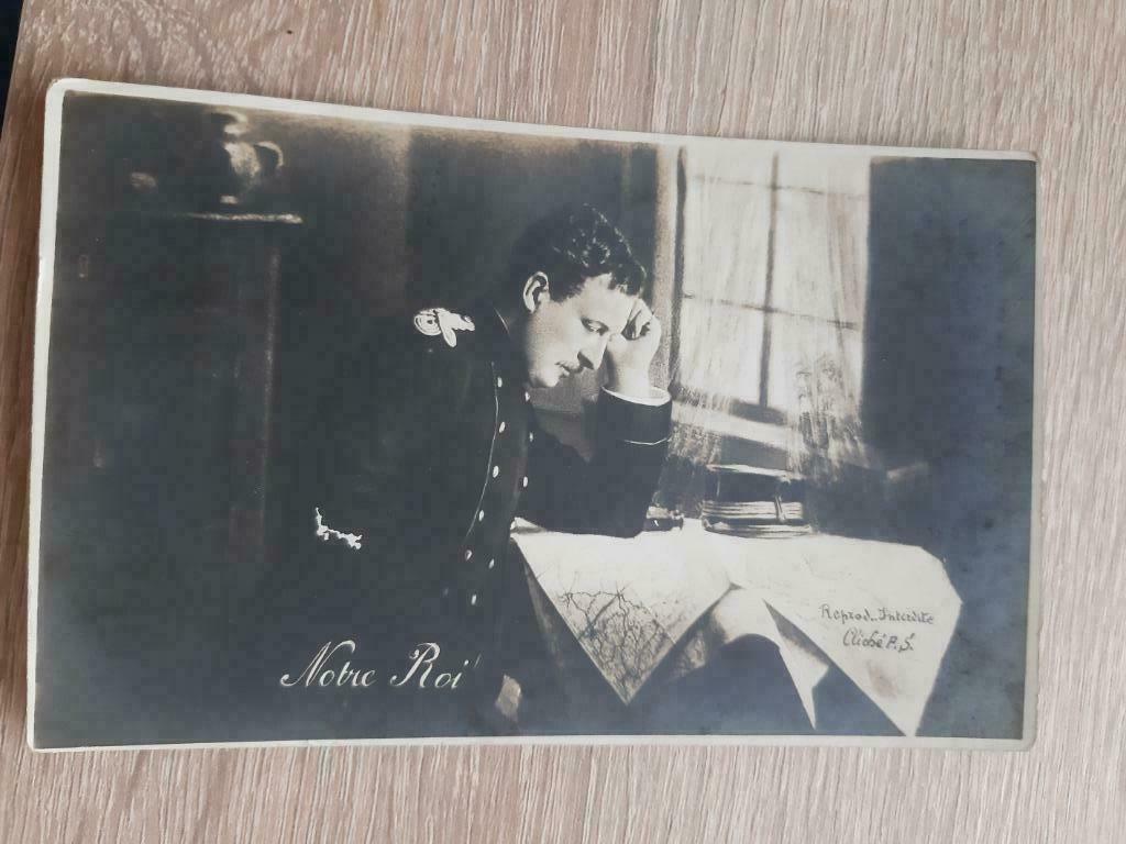 Mooie postkaart Koning Albert I, Ophalen of Verzenden, Gebruikt, Kaart, Foto of Prent