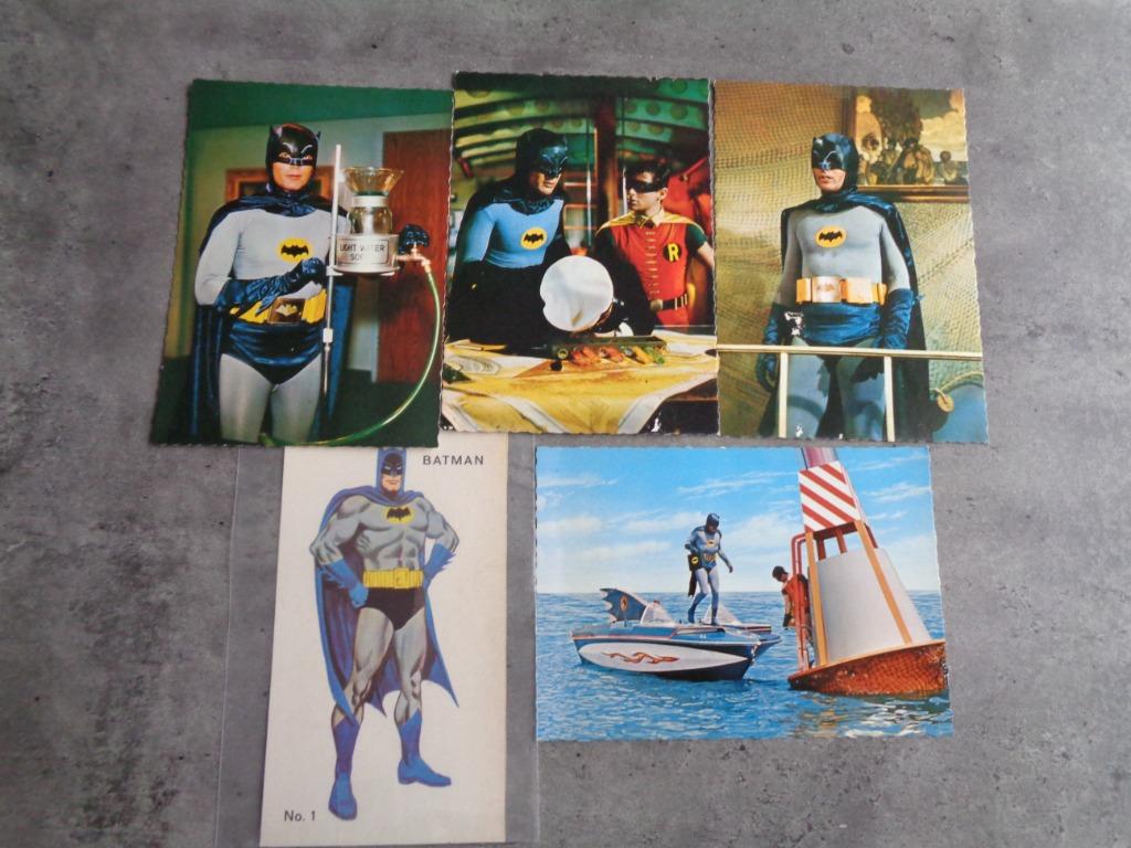 BATMAN 5x post kaarten 4x okee 1x ah  zeldzaam SIXTIES, Ophalen of Verzenden