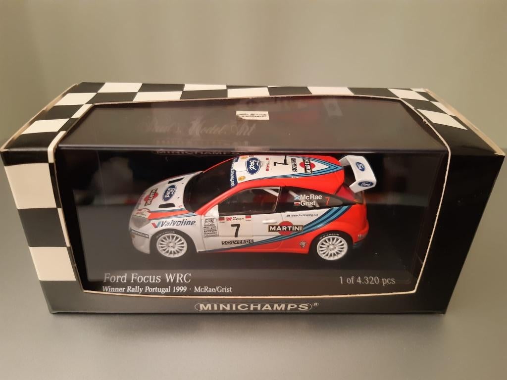 Ford Focus WRC - Minichamps - 1/43 - McRae/Grist, Hobby & Loisirs créatifs, Voitures miniatures | 1:43, Enlèvement ou Envoi, Comme neuf